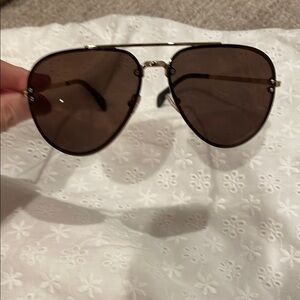 Celine Brown Aviator Sunglasses